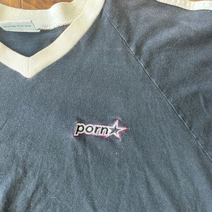RARE PORNSTAR BLACK AND WHITE LONGSLEEVE SHIRT